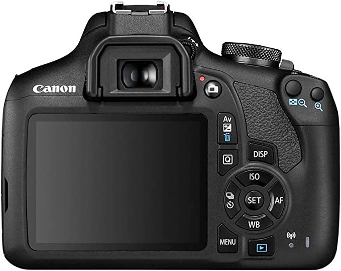 Canon Canon EOS 2000D digital SLR camera and EF-S 18-55 mm fdial 3.5-5.6IS II lens, black